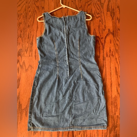 Aqua Blues Demin Short Dress Size L - Picture 2 of 3